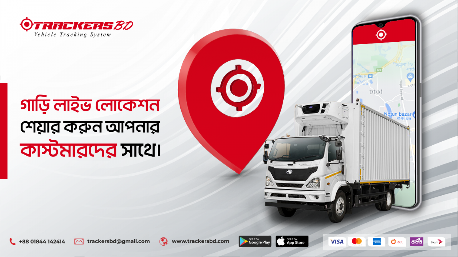 কাভার্ড ভ্যান এর জন্য GPS ট্র্যাকার